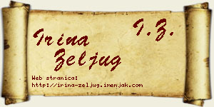 Irina Zeljug vizit kartica